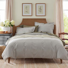 Classic Stripes and Plaids Cool Yarn-Dyed Cotton Percale Bed Sheet Set - Stripe Green, Twin XL