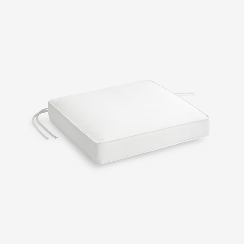 Replacement Boxed Edge Chair Cushion - White, 16 in. x 15 in.