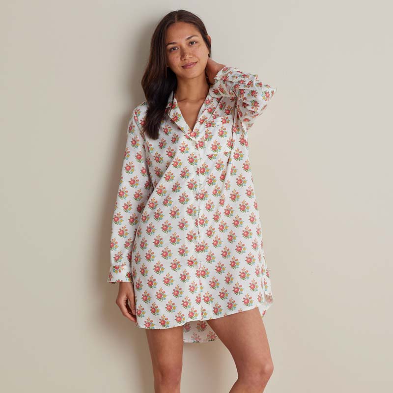 Printed Women's Nightshirt - Petite Floral, XS