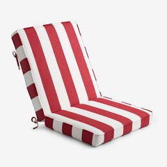 Chair & Seatback Cushion - Cabana Jockey Red