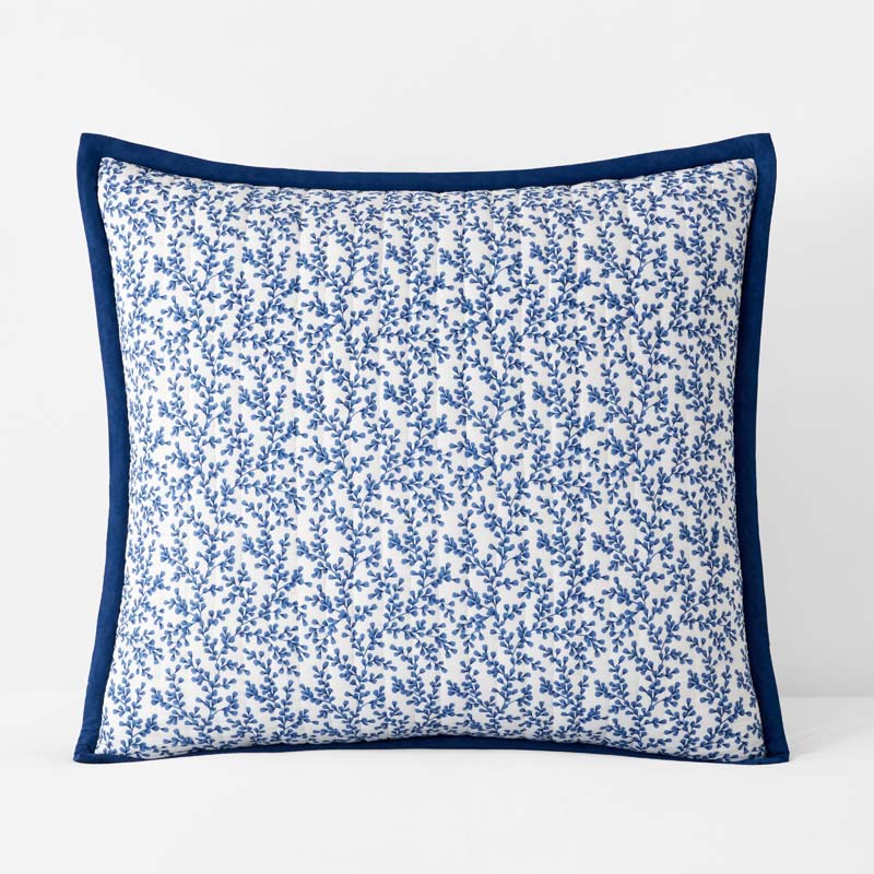 Alden Floral Reversible Quilted Sham - Ivory, Euro