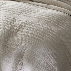 Line Stitch Velvet Quilted Sham - Light Sand, Euro