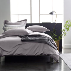Premium Smooth Supima® Cotton Wrinkle-Free Sateen Flat Bed Sheet - Silver, King/Cal. King