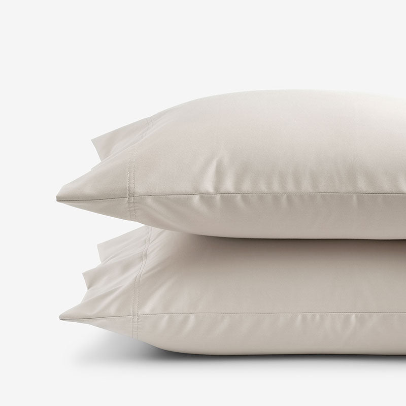 Premium Smooth Supima® Cotton Wrinkle-Free Sateen Pillowcase Set - Alabaster, Standard