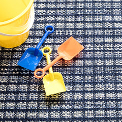 Coco Blue Handwoven Indoor/Outdoor Rug - Blue, 6' x 9'