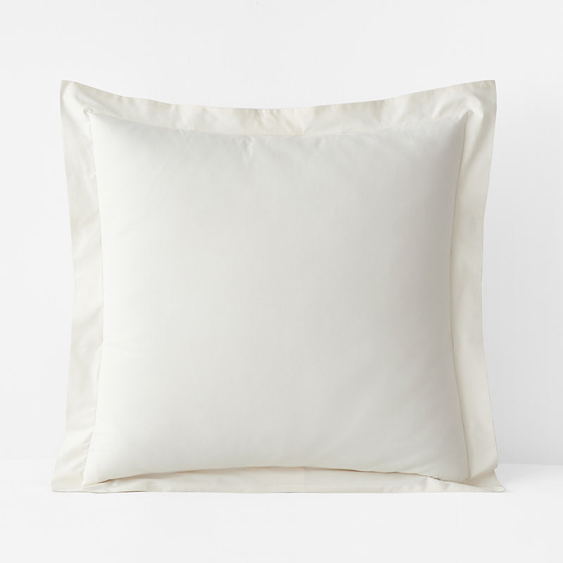 Premium Cool Organic Cotton Percale Sham - Ivory, Euro
