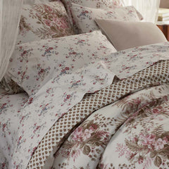 Rupa Premium Smooth Sateen Bed Sheet Set - Cream Multi, Queen