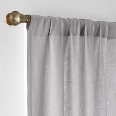 Linen Window Curtain - Gray, 84 in.