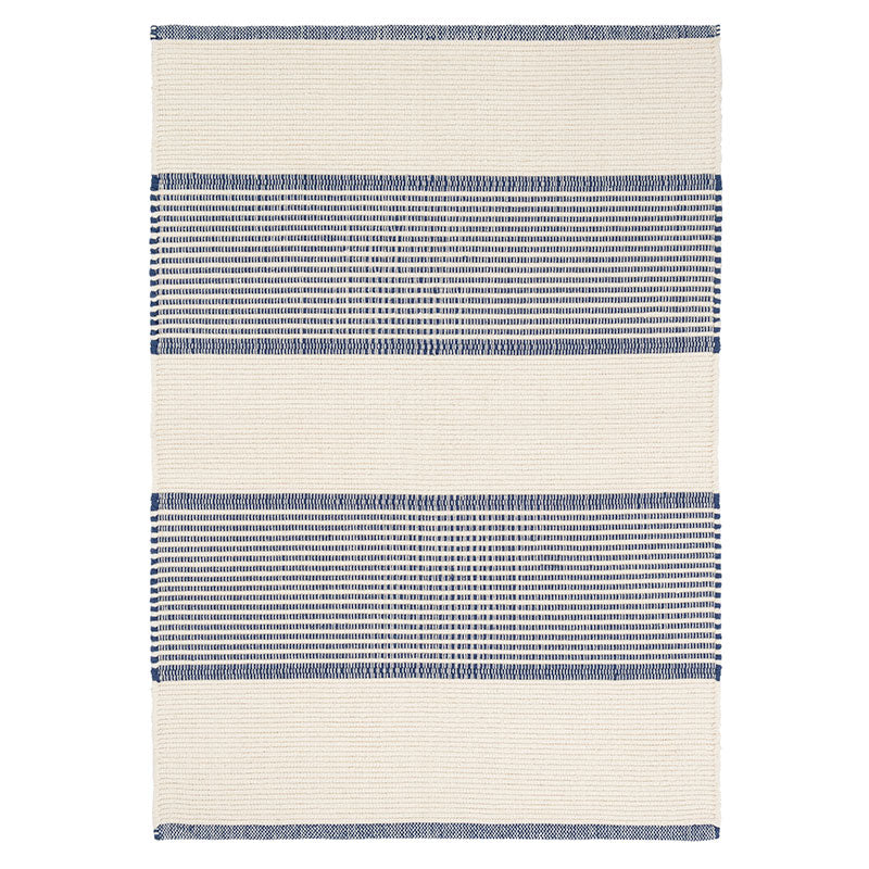 La Mirada Handwoven Cotton Rug - Navy, 4' x 6'