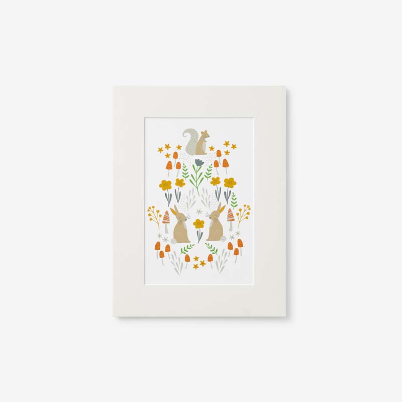 Forest Animals Wall Art - Gray