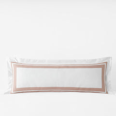 Double Border Premium Smooth Supima® Cotton Wrinkle-Free Sateen Sham - Rose, Lumbar
