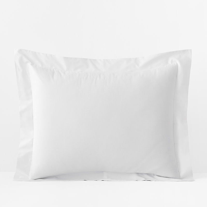 Classic Cool Organic Cotton Percale Solid Sham - White, Standard