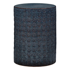 Ceramic Flower Side Table - Blue