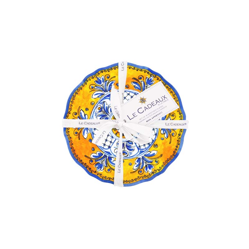 Benidorm Appetizer Plates, Set of 4 - Yellow