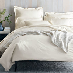 Premium Smooth Organic Cotton Sateen Duvet Cover - Ivory, Full/Queen