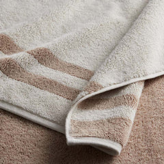 Mirage Aegean Cotton Reversible Stripe Hand Towel - Ecru
