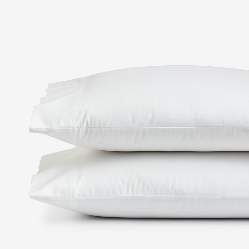 Classic Smooth Sateen Solid Pillowcase Set - White, Standard