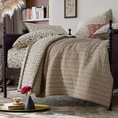 Jiya Reversible Quilt - Taupe, Twin/Twin XL
