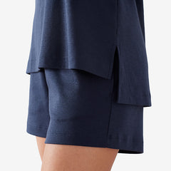 Pima Pajama Short Set - Blue Denim, XXL