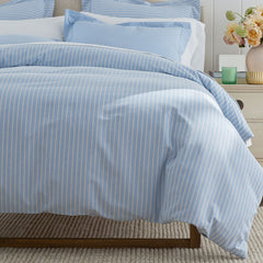 Classic Oxford Yarn-Dyed Stripe Sham - Blue/Beige, Standard