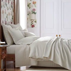 Premium Smooth Supima® Cotton Wrinkle-Free Sateen Fitted Bed Sheet - Ivory, King
