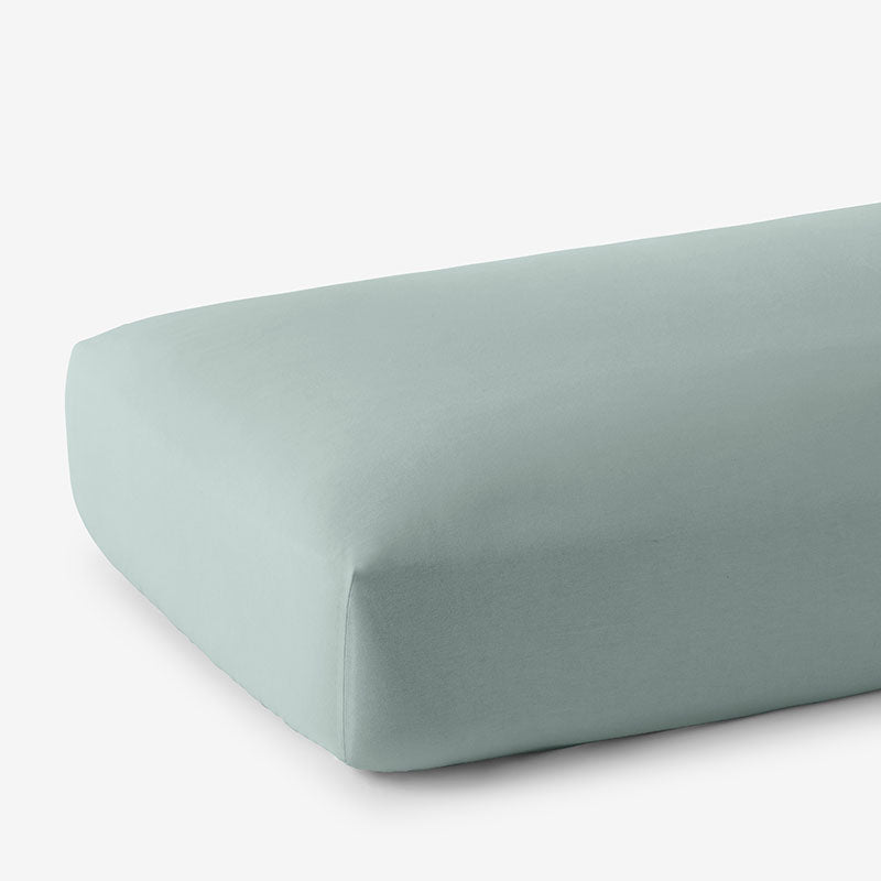 Classic Ultra-Cozy Cotton Velvet Flannel Fitted Bed Sheet - Seafoam, Queen