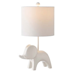 Ceramic Animal Table Lamp - White, Elephant
