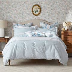 Clemencia Classic Cool Cotton Percale Sham - Geo Pale Blue, Standard