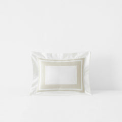 Double Border Premium Smooth Supima® Cotton Wrinkle-Free Sateen Sham - Ivory, Boudoir