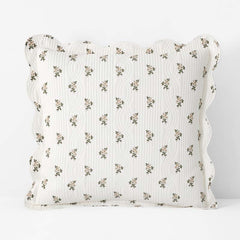 Flower Delight Reversible Quilted Sham - Ivory, Euro