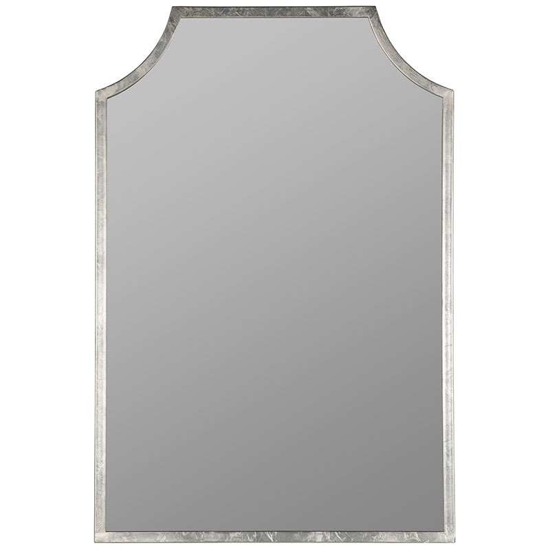 Gilded Arched Frame Wall Mirror - Silver