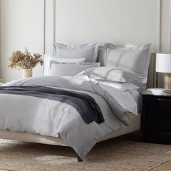 Premium Cool Supima® Cotton Percale Deep Pocket Flat Bed Sheet - Pearl Gray, King/Cal King