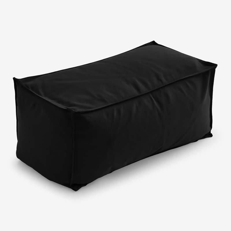 Indoor/Outdoor Pouf - Black, Large