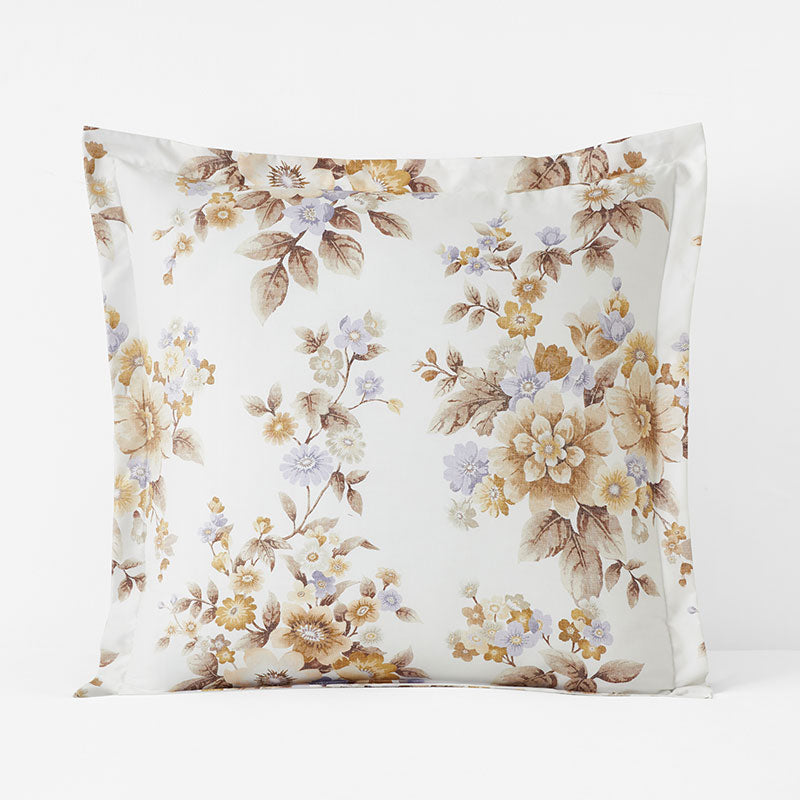 Primrose Bloom Premium Smooth Wrinkle-Free Sateen Sham - Beige Multi, Euro