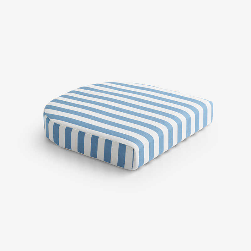 Contour Chair Cushion - Narrow Stripe Air Blue, 16 in. x 15 in.