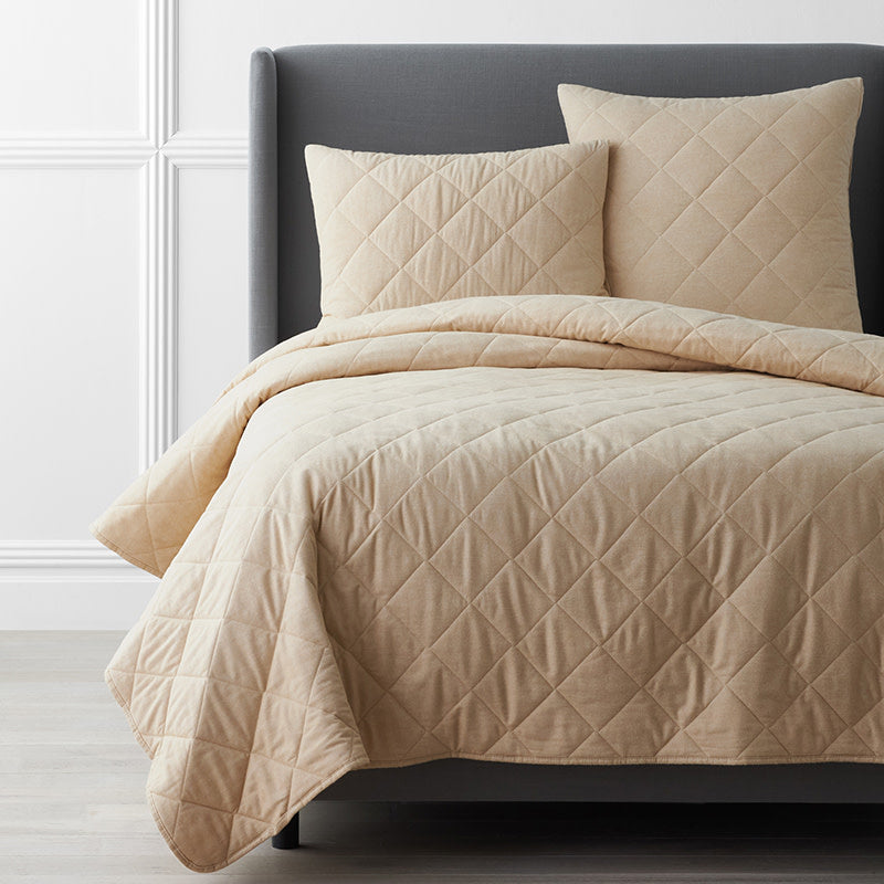 Bromley Premium Ultra-Cozy Cotton Flannel Coverlet - Wheat, Full