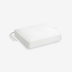 Rain Boxed Edge Replacement Chair Cushion - White, 16 in. x 15 in.
