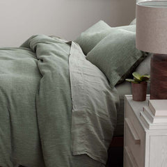 Mini Waffle Duvet Cover - Olive, King/Cal. King