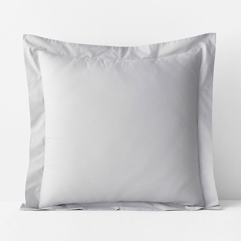Premium Cool Supima® Cotton Percale Sham - Pearl Gray, Euro
