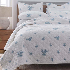 Brinda Floral Quilted Sham - White, Standard