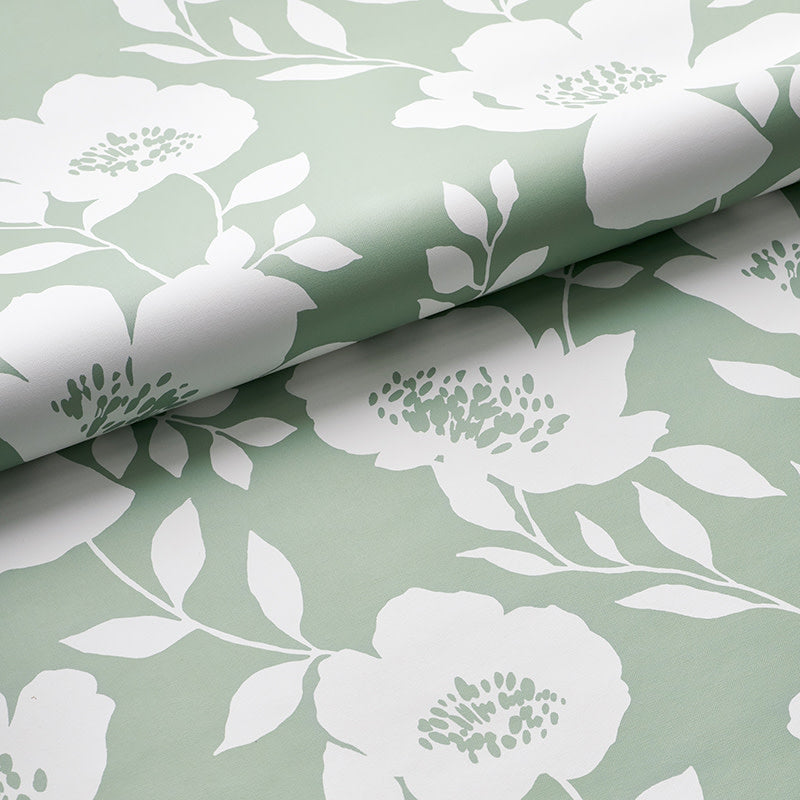 Ava Removable Wallpaper - Floral Willow Green, Panel