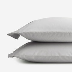 Classic Cool Organic Cotton Percale Solid Bed Sheet Set - Gray, Full