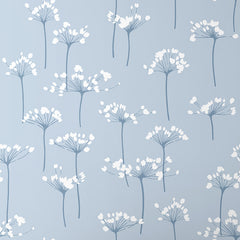 Dandelion Traditional Wallpaper - Pale Blue, Roll