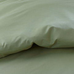 Classic Cool Organic Cotton Percale Solid Bed Sheet Set - Moss Green, Full