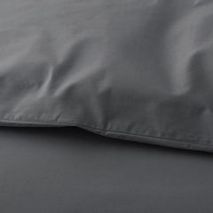 Premium Cool Supima® Cotton Percale Deep Pocket Flat Bed Sheet - Pewter, Cal King