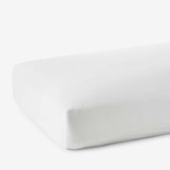 Luxe Smooth Egyptian Cotton Sateen Fitted Bed Sheet - White, King