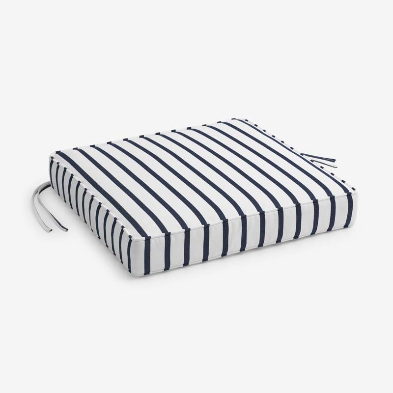Replacement Boxed Edge Chair Cushion - Lido Stripe, 18 in. x 18 in.