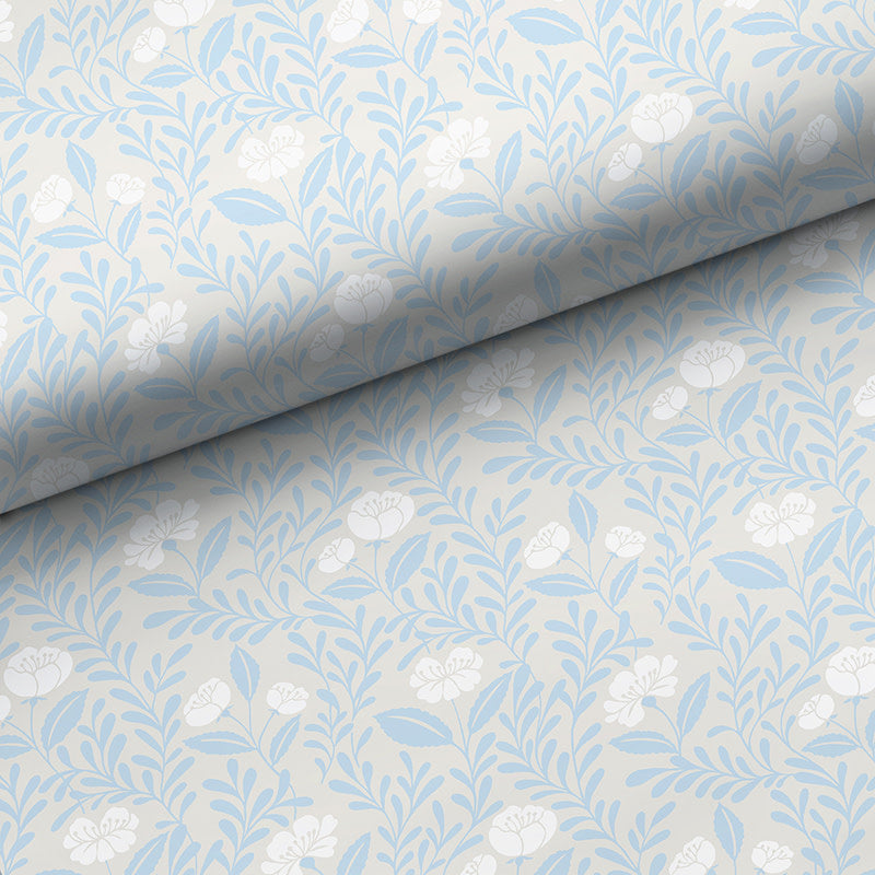 Ava Removable Wallpaper - Vine Blue, Swatch