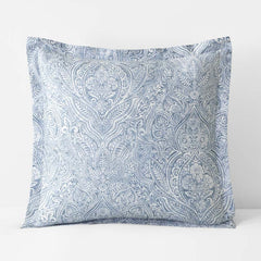 Paisley Grace Floral Premium Smooth Wrinkle-Free Sateen Sham - Blue, Euro