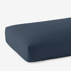 Premium Smooth Supima® Cotton Wrinkle-Free Sateen Fitted Bed Sheet - Steel Blue, Twin XL